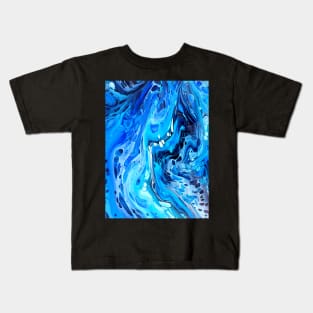 Seabed - Abstract Acrylic Pour Kids T-Shirt